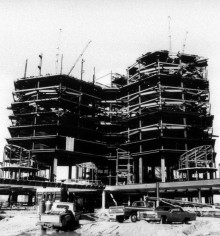 Stony Brook University Hospital under Construction in the Late 1970s