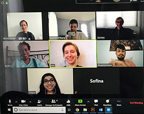 group of people on a zoom call 