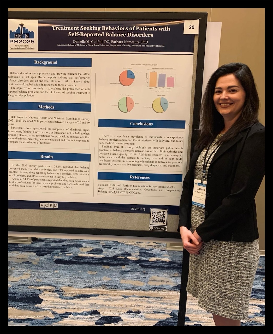 Dr. Danielle Guilfoil with Poster at ACPM Conference 2025 Dr. Danielle Guilfoil with Poster at ACPM Conference 2025