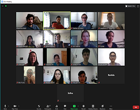 group of people on a zoom call 