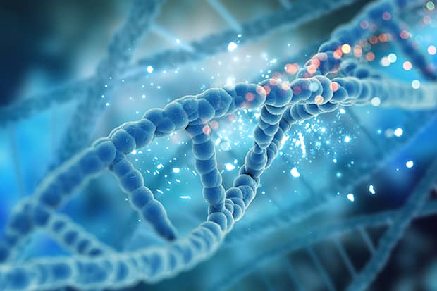 3D render of a medical DNA background