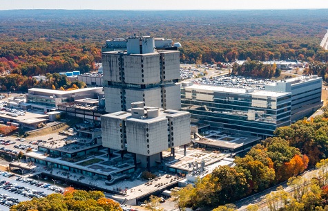 Aerial view of the Renaissance School of Medicine campus, Stony Brook University