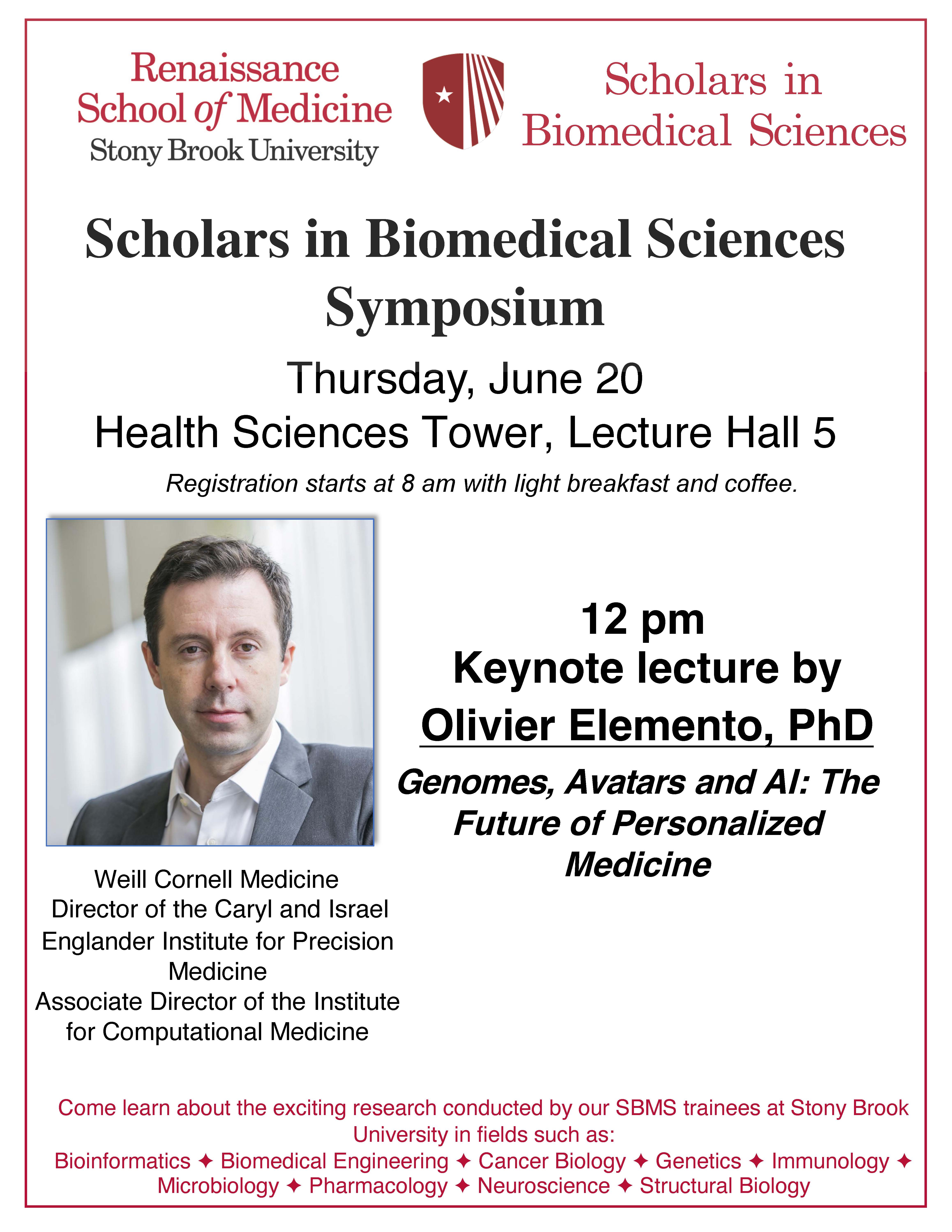 Scholars in BioMedical Sciences Symposium 2024