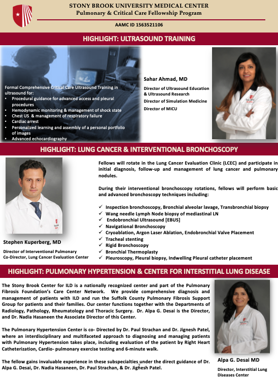 SBU pulmonary fellowship brochure page 2