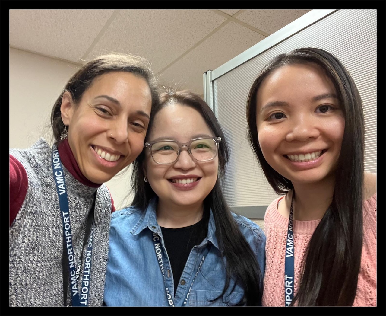 Dr. Kwon-Anderson with Dr. Glennis Alvarado & Dr. Maria Nguyen at Northport VA Dr. Kwon-Anderson, Dr. Glennis Alvarado, & Dr. Maria Nguyen